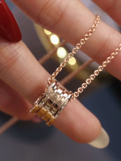[⭐Haelin Jewelry]ZERO 1 PINK GOLD NECKLACE