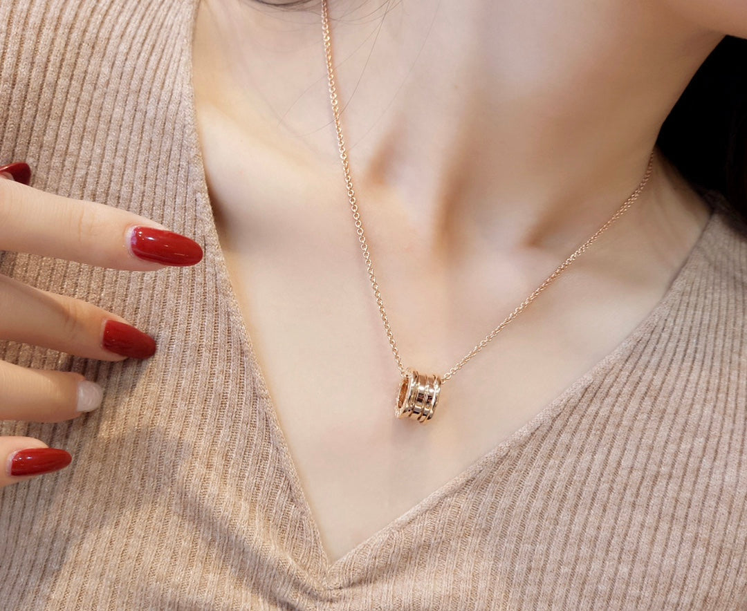 [⭐Haelin Jewelry]ZERO 1 PINK GOLD NECKLACE