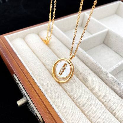 [⭐Haelin Jewelry]Demo MOVE MOP PINK GOLD NECKLACE