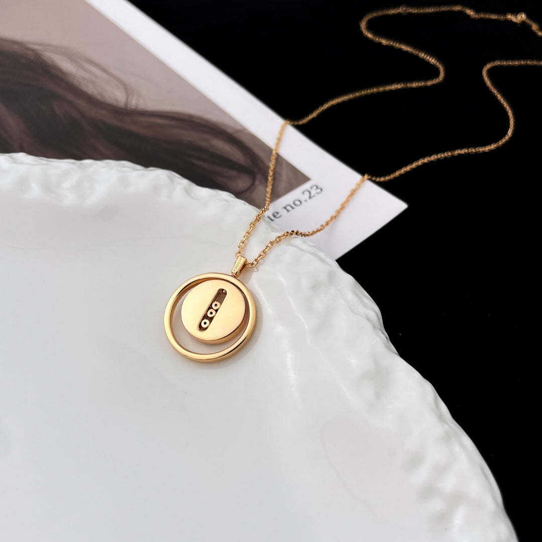 [⭐Haelin Jewelry]Demo MOVE MOP PINK GOLD NECKLACE