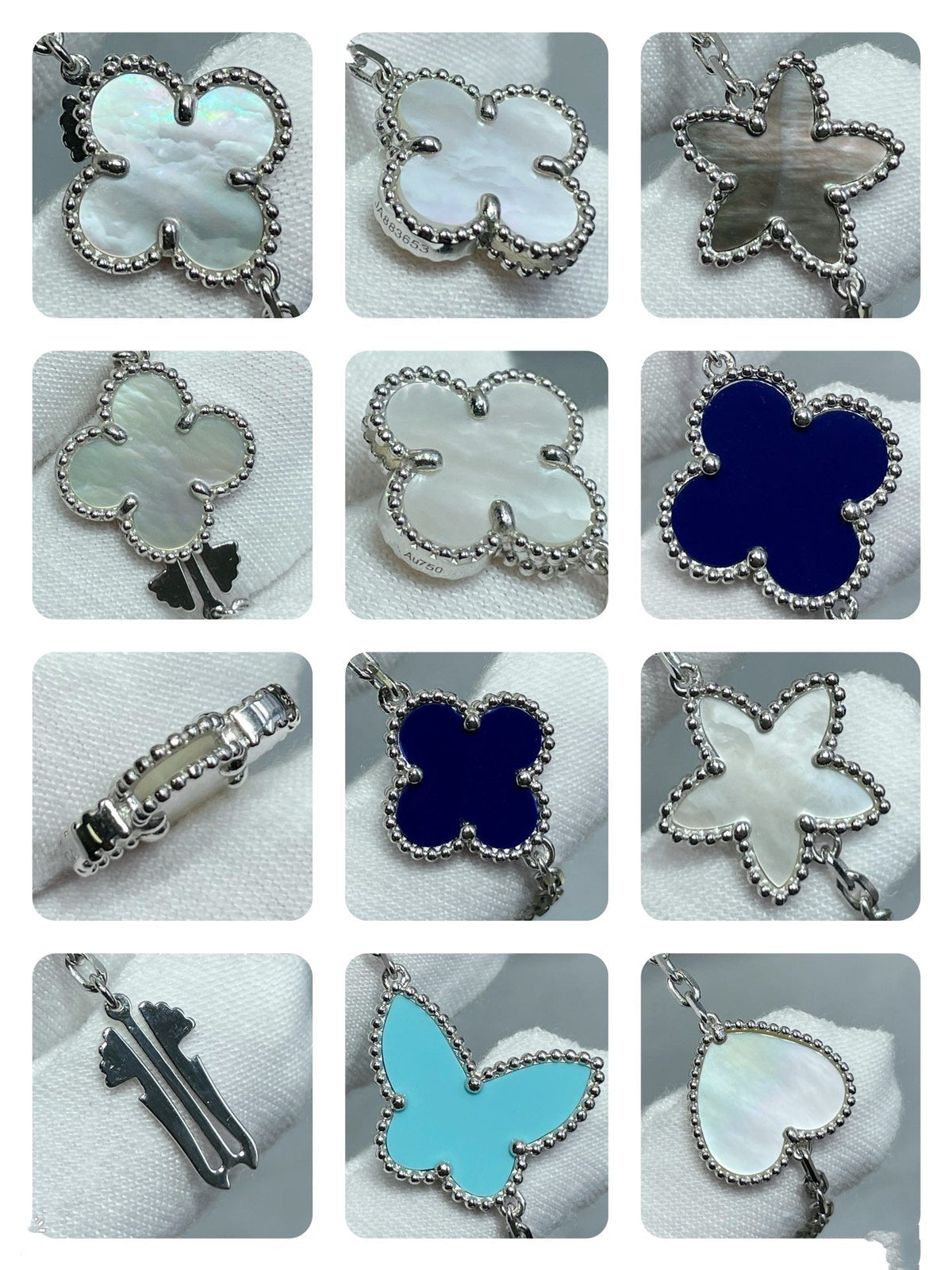 [⭐Haelin Jewelry]LUCKY CLOVER SILVER 11 MOTIF NECKLACE
