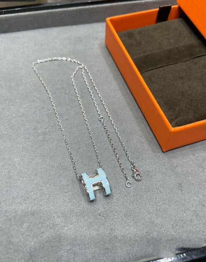 [⭐Haelin Jewelry]POP H SKY BLUE NECKLACE