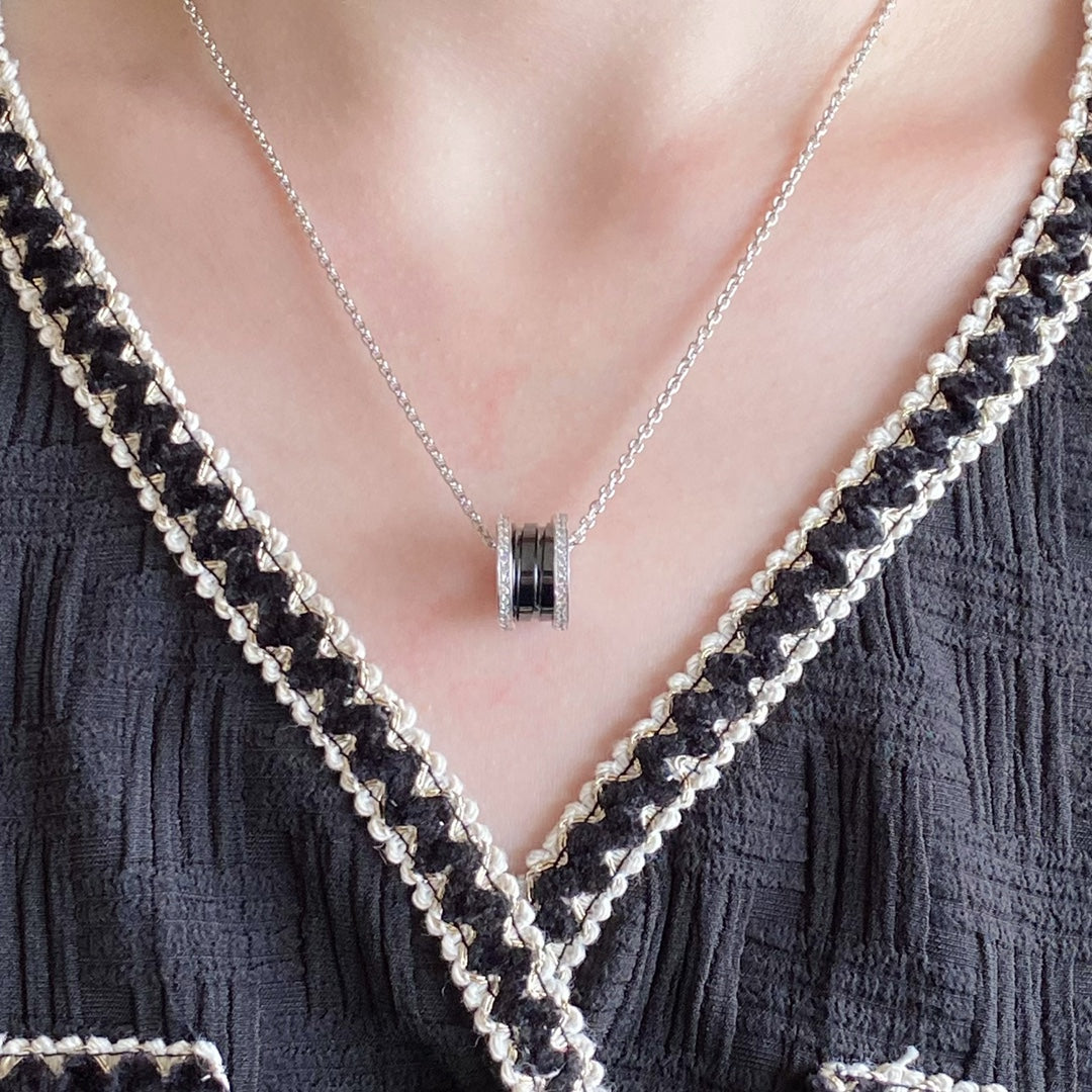 [⭐Haelin Jewelry]ZERO 1 DIAMOND CERAMIC NECKLACE