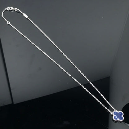 [⭐Haelin Jewelry]CLOVER PIETERSITE SILVER LONG NECKLACE