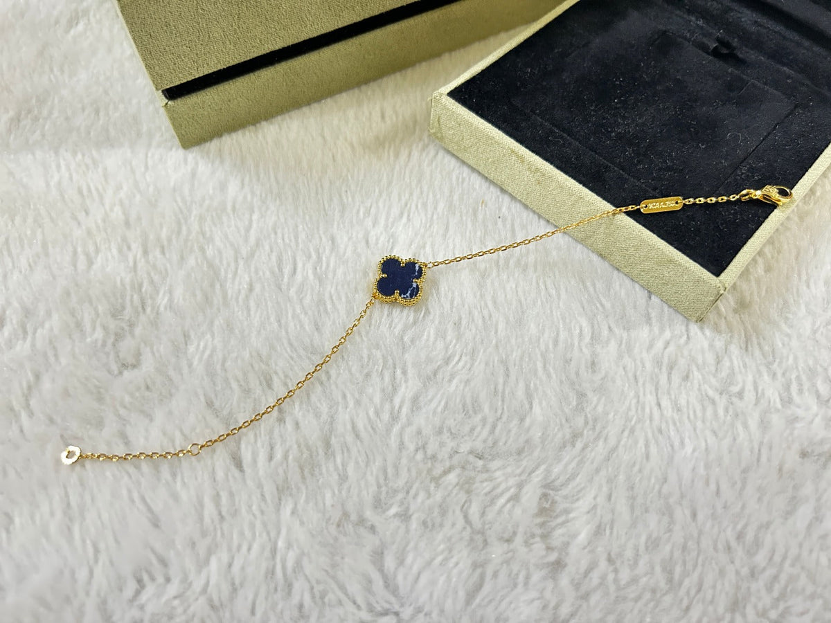 [⭐Haelin Jewelry]CLOVER 1 MOTIF PIETERSITE BRACELET
