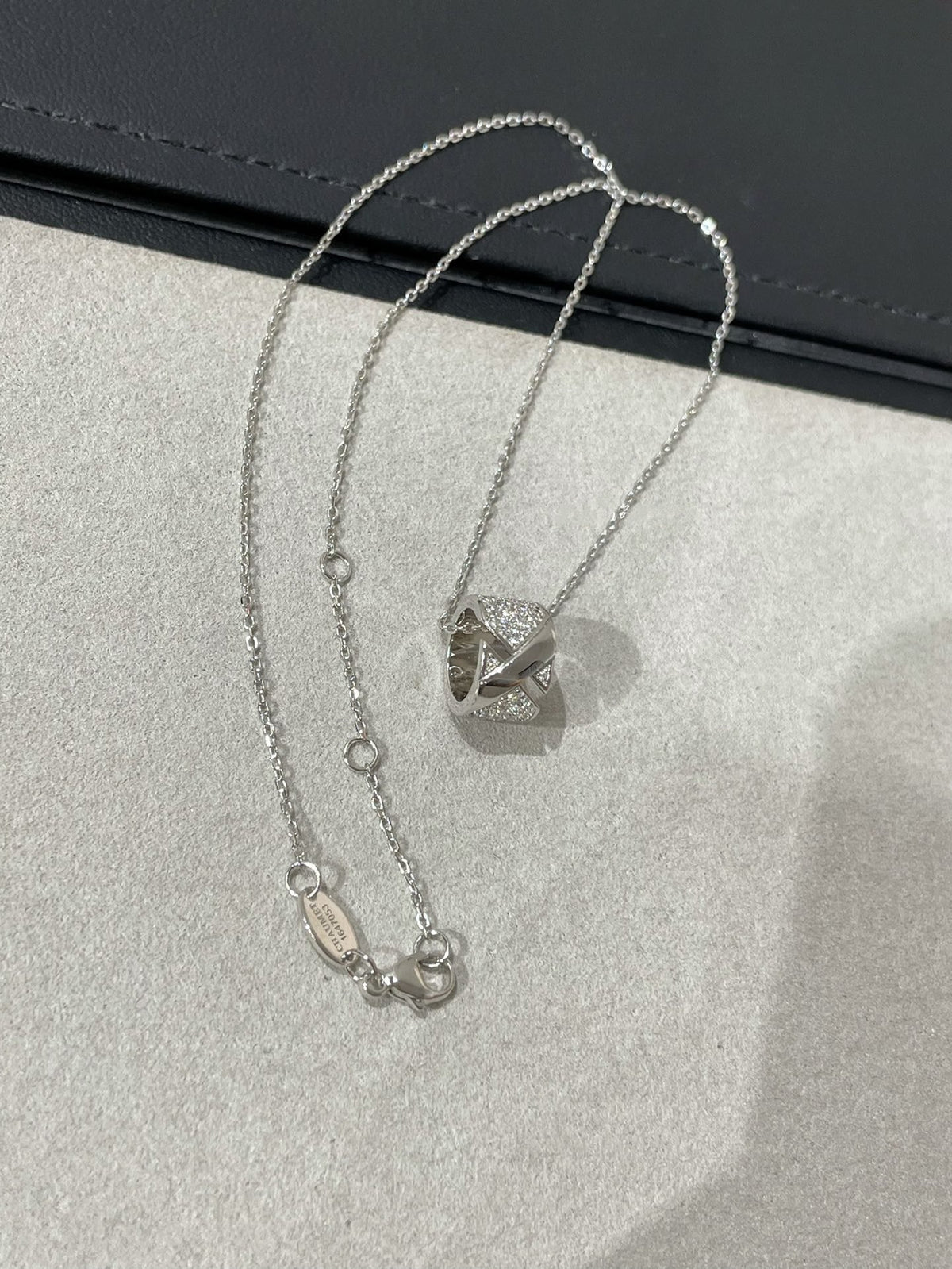 [⭐Haelin Jewelry]LIENS EVIDENCE DIAMOND PAVED NECKLACE