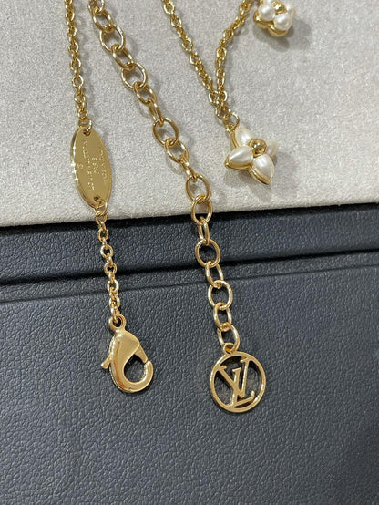 [⭐Haelin Jewelry]FLOWERGRAM GOLD MOP DOUBLE ROW NECKLACE