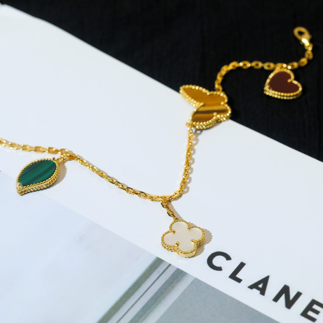 [⭐Haelin Jewelry]LUCKY SPRING 5 MOTIF GOLD BRACELET