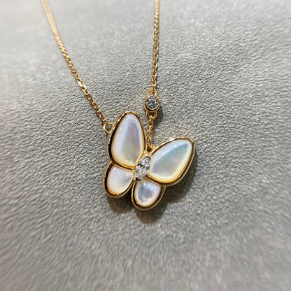 [⭐Haelin Jewelry]BUTTERFLY MOP DIAMOND NECKLACE