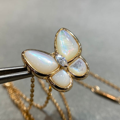 [⭐Haelin Jewelry]BUTTERFLY MOP DIAMOND NECKLACE