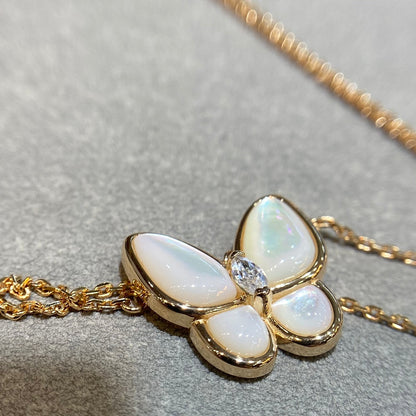 [⭐Haelin Jewelry]BUTTERFLY MOP DIAMOND NECKLACE