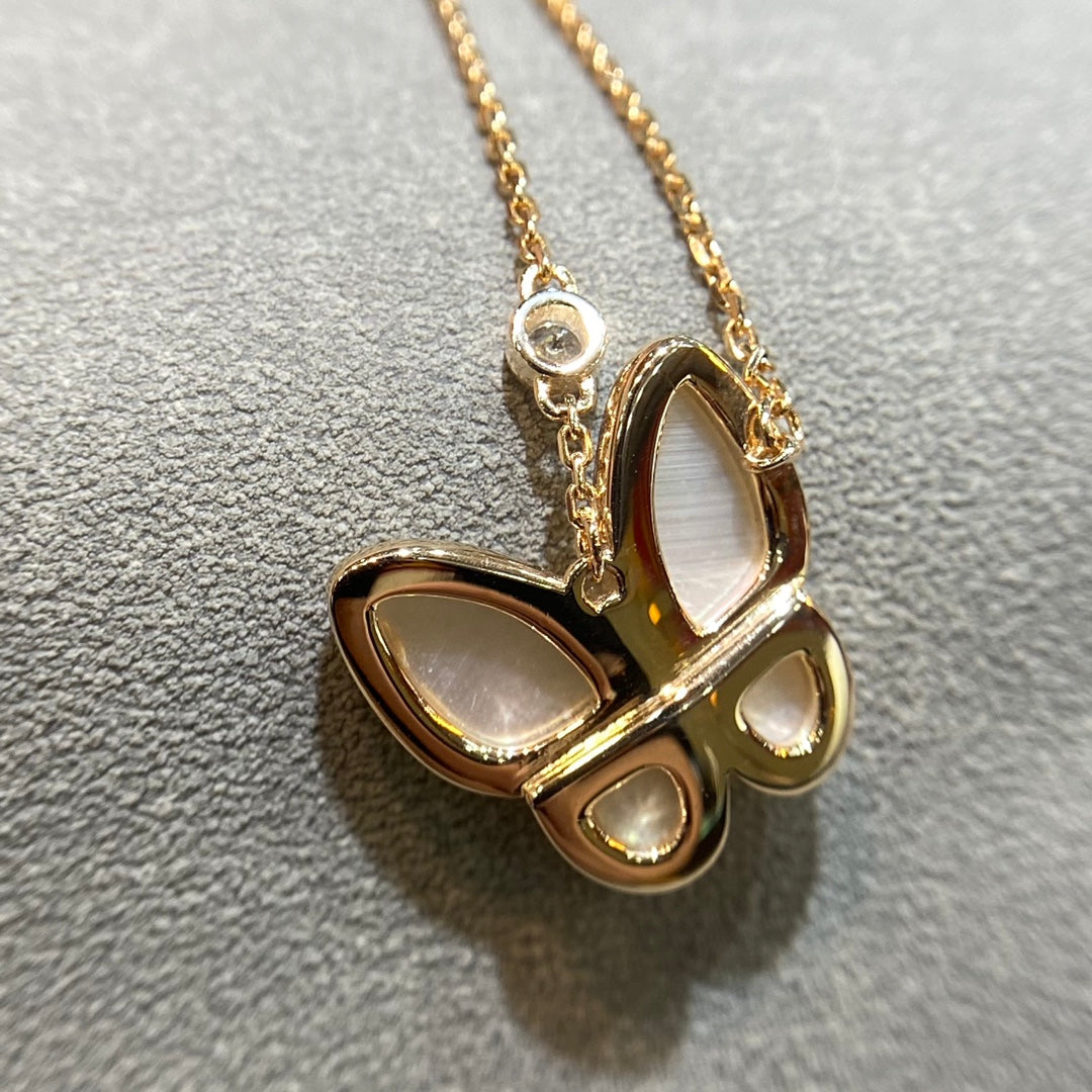 [⭐Haelin Jewelry]BUTTERFLY MOP DIAMOND NECKLACE