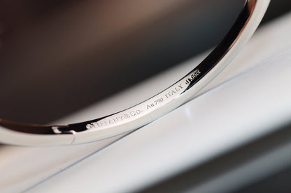 [Haelin Jewelry]NARROW T1 HINGED BANGLE DIAMOND SILVER
