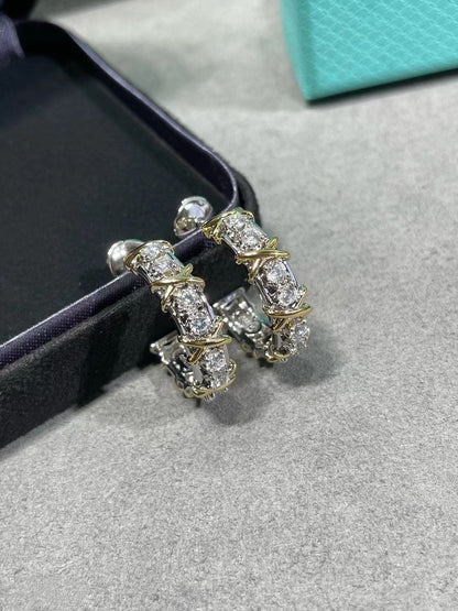 [Haelin Jewelry]SCHLUMBERGER GOLD DIAMOND EARRINGS