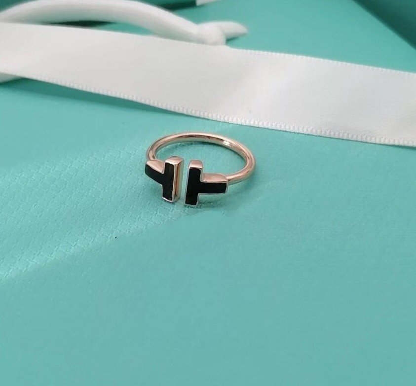 [Haelin Jewelry]T SMALL ONYX PINK GOLD RING
