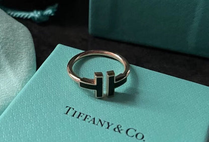 [Haelin Jewelry]T SMALL ONYX PINK GOLD RING