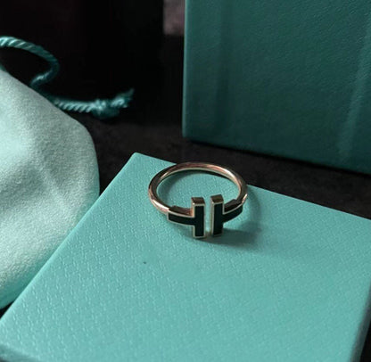 [Haelin Jewelry]T SMALL ONYX PINK GOLD RING