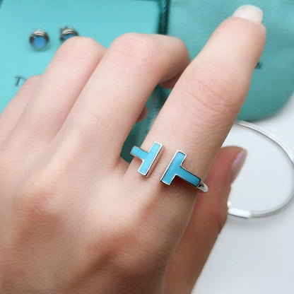 [Haelin Jewelry]T SMALL TURQUOISE SILVER RING