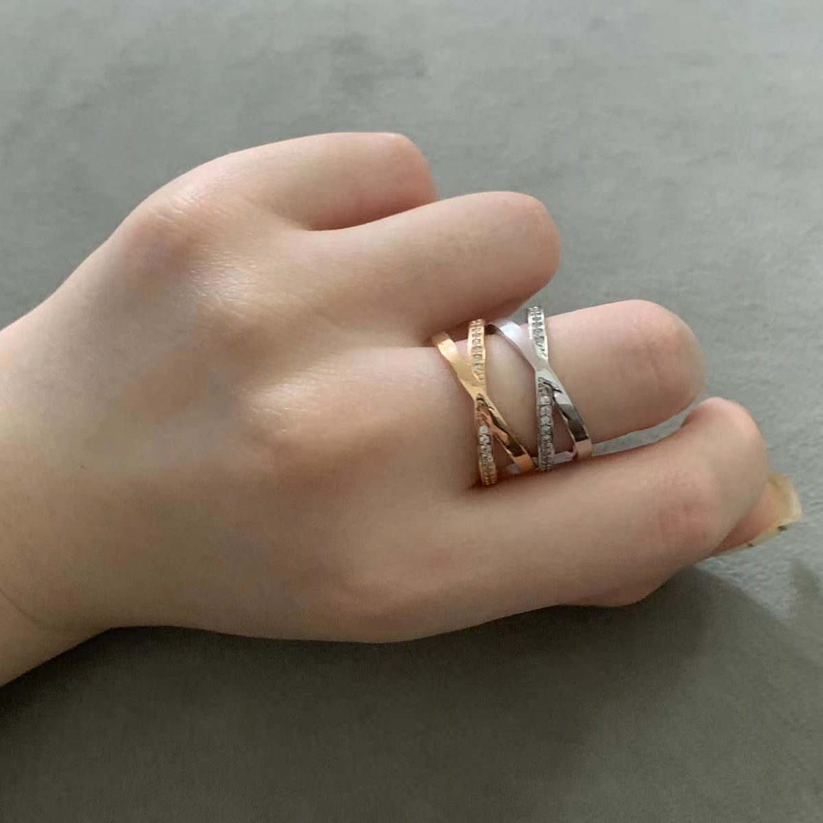[Haelin Jewelry]ATLAS X DIAMOND RING