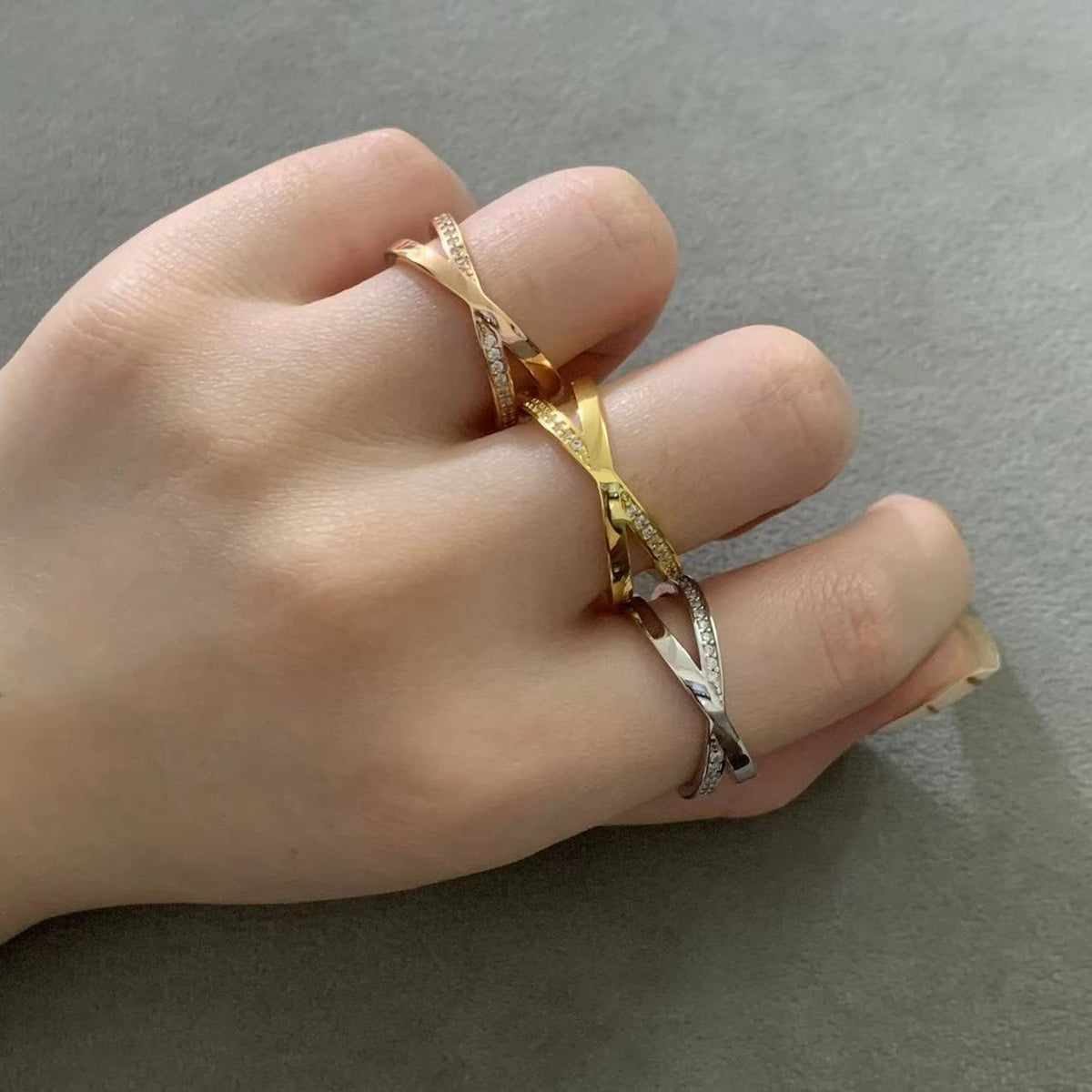 [Haelin Jewelry]ATLAS X DIAMOND RING