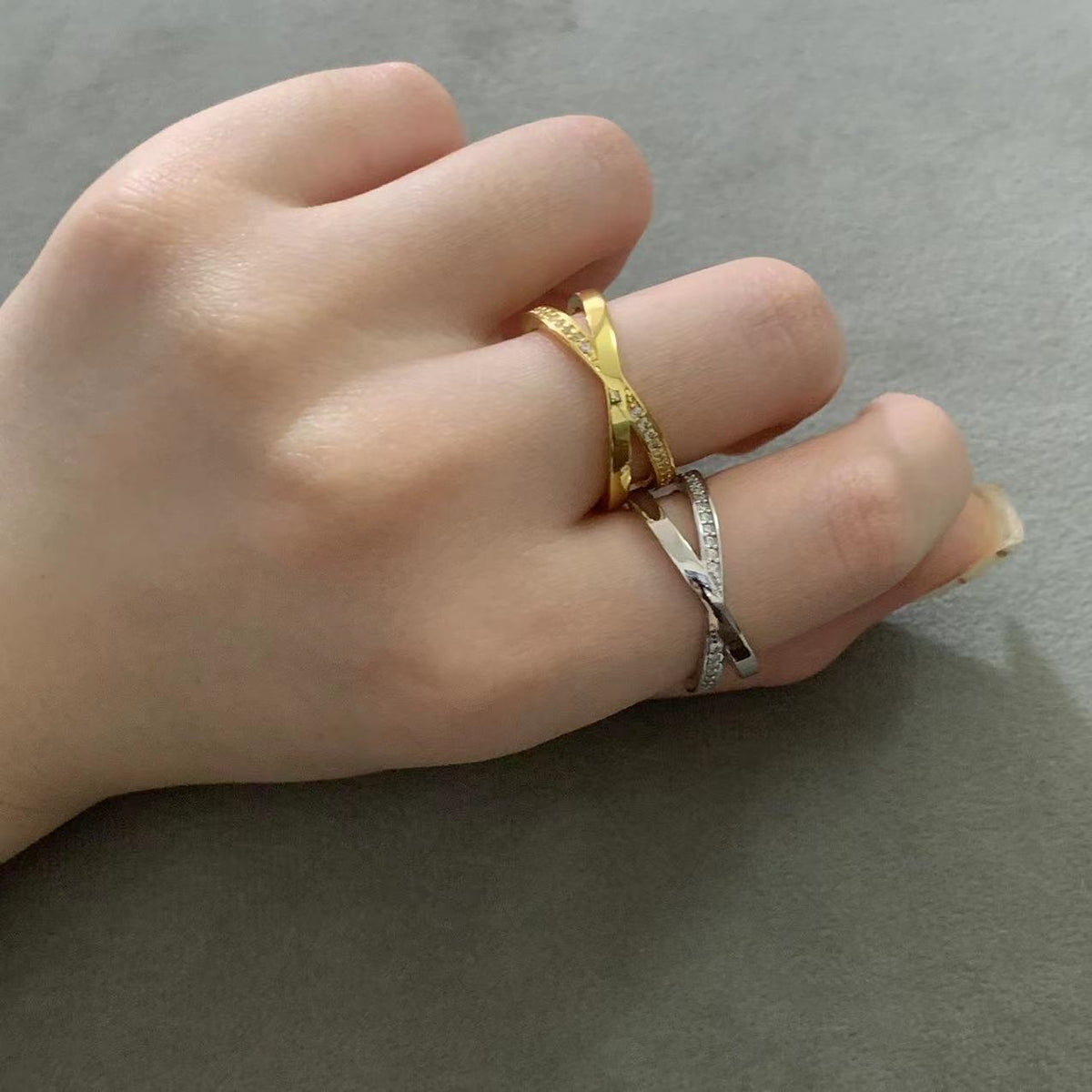 [Haelin Jewelry]ATLAS X DIAMOND RING