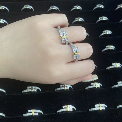 [Haelin Jewelry]EDGE GOLD SILVER DIAMOND RING