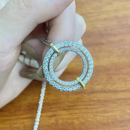 [Haelin Jewelry]EDGE DIAMOND GOLD SILVER NECKLACE