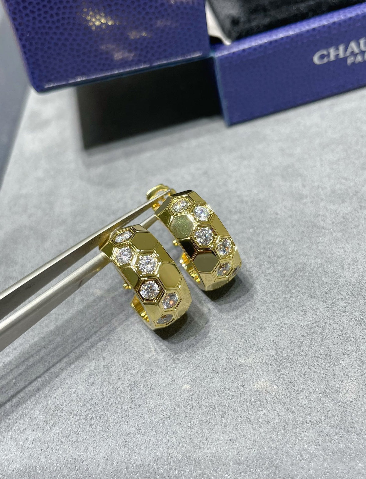 [⭐Haelin Jewelry]BEE LOVE DIAMOND HOOP EARRINGS