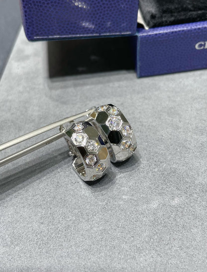 [⭐Haelin Jewelry]BEE LOVE DIAMOND HOOP EARRINGS