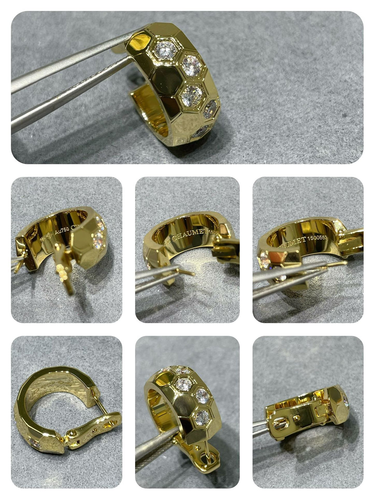[⭐Haelin Jewelry]BEE LOVE DIAMOND HOOP EARRINGS