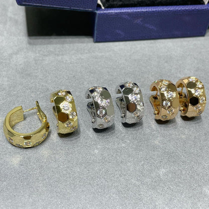 [⭐Haelin Jewelry]BEE LOVE DIAMOND HOOP EARRINGS