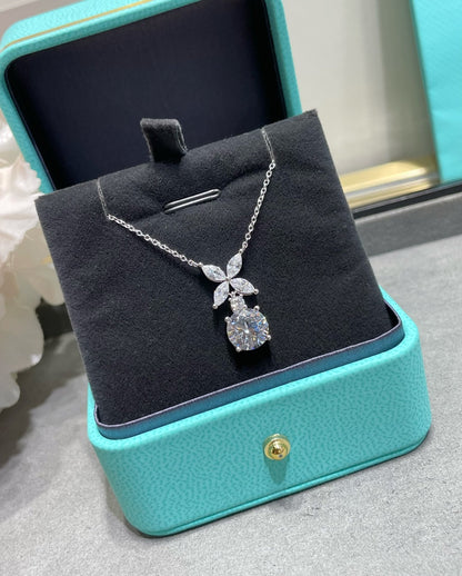 [Haelin Jewelry]VICTORIA PENDANT SILVER DIAMOND NECKLACE