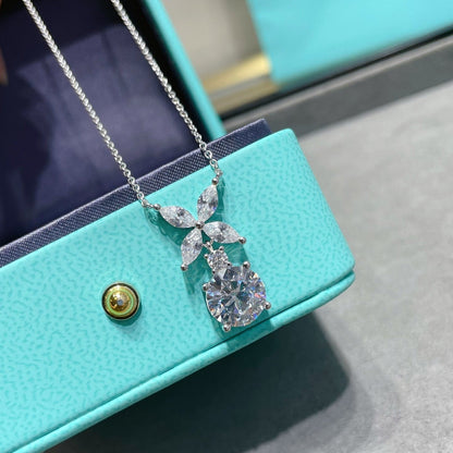 [Haelin Jewelry]VICTORIA PENDANT SILVER DIAMOND NECKLACE