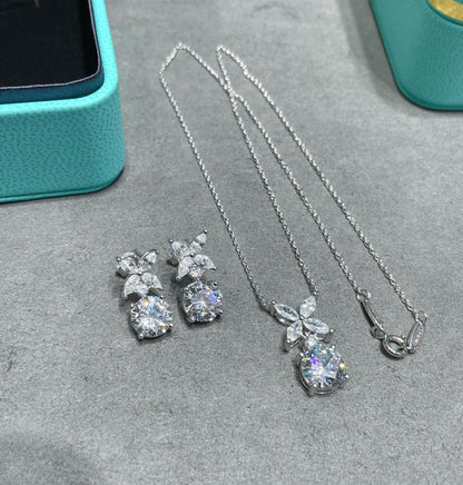 [Haelin Jewelry]VICTORIA PENDANT SILVER DIAMOND NECKLACE