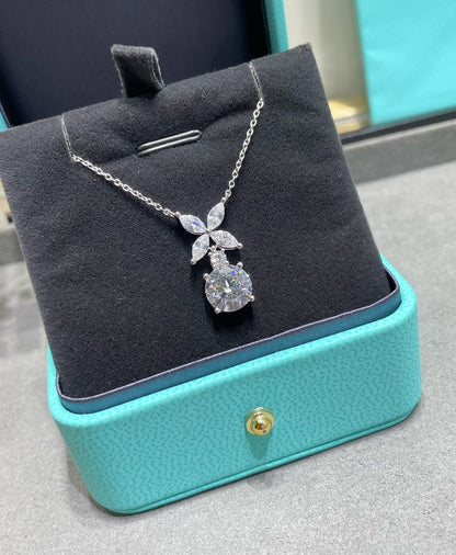 [Haelin Jewelry]VICTORIA PENDANT SILVER DIAMOND NECKLACE