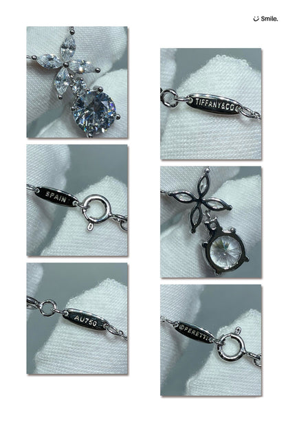 [Haelin Jewelry]VICTORIA PENDANT SILVER DIAMOND NECKLACE