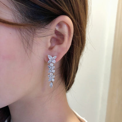 [Haelin Jewelry]VICTORIA SILVER DIAMOND DROP EARRINGS