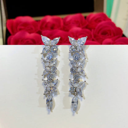 [Haelin Jewelry]VICTORIA SILVER DIAMOND DROP EARRINGS