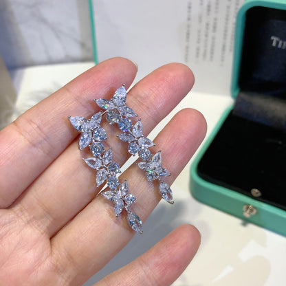 [Haelin Jewelry]VICTORIA SILVER DIAMOND DROP EARRINGS