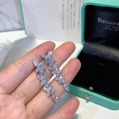 [Haelin Jewelry]VICTORIA SILVER DIAMOND DROP EARRINGS