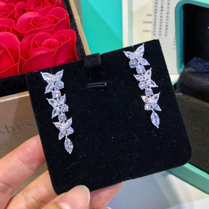[Haelin Jewelry]VICTORIA SILVER DIAMOND DROP EARRINGS