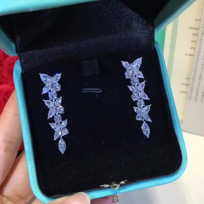 [Haelin Jewelry]VICTORIA SILVER DIAMOND DROP EARRINGS