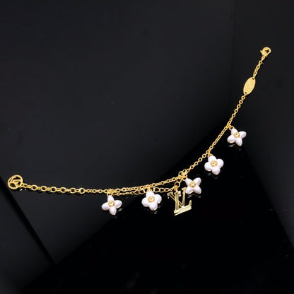 [⭐Haelin Jewelry]LOGO 6 MOTIF STAR AND SUN GOLD BRACELET