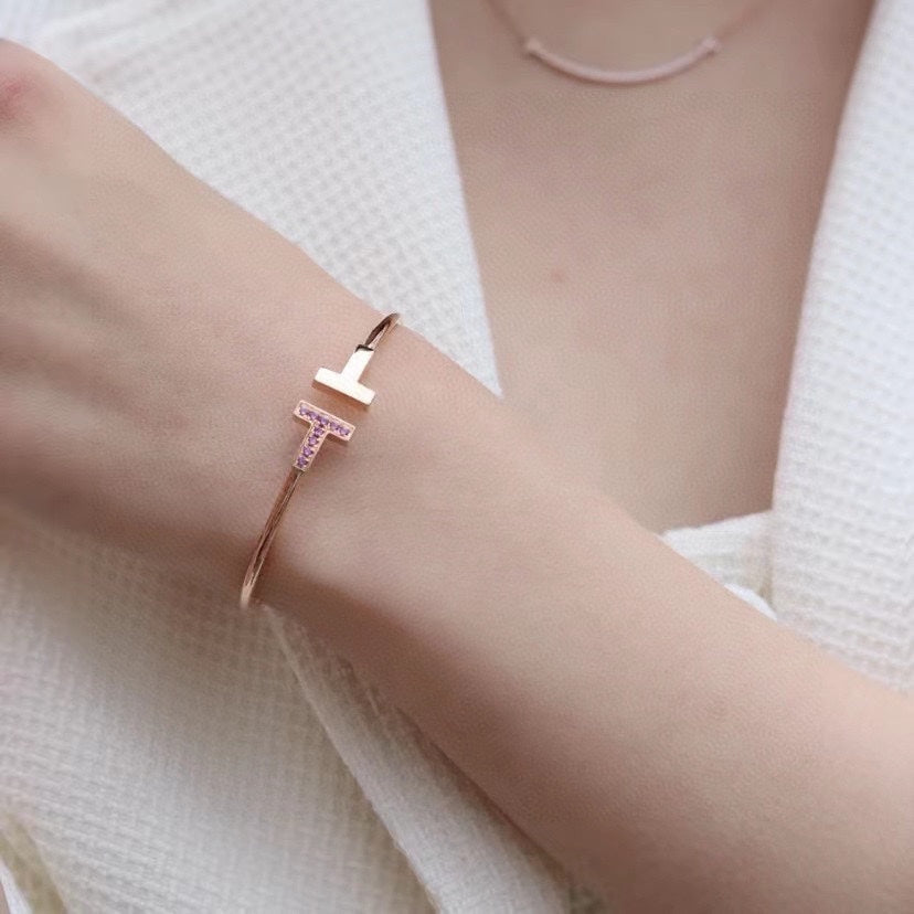 [Haelin Jewelry]T PINK GOLD PINK DIAMOND BRACELET