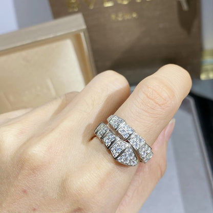 [⭐Haelin Jewelry]SERPENTI RING SILVER DIAMOND PAVED