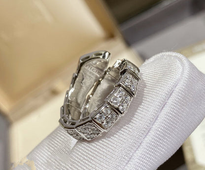 [⭐Haelin Jewelry]SERPENTI RING SILVER DIAMOND PAVED