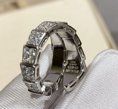 [⭐Haelin Jewelry]SERPENTI RING SILVER DIAMOND PAVED