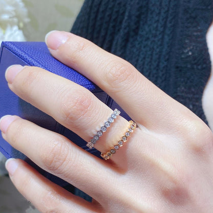 [⭐Haelin Jewelry]BEE LOVE DIAMOND PAVED SMALL RING