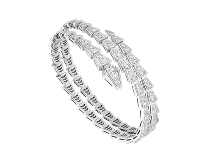 [⭐Haelin Jewelry]SERPENTI BRACELET SILVER DIAMOND DOUBLE ROW