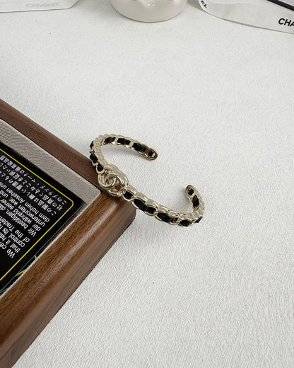 [⭐Haelin Jewelry]Double C Open Bangle